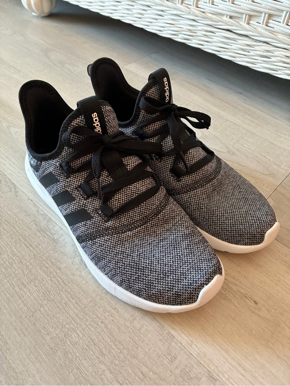 ADIDAS Women's Cloudfoam Pure 2.0 Gray Black Running Sneakers Shoes Size 7.5